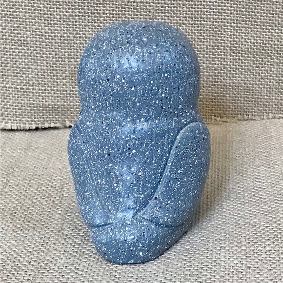 Speckled Gray Owl Figurine Kitsch Dark Academia Fairy Core Woodland Whimsical - Picture 3 of 6
